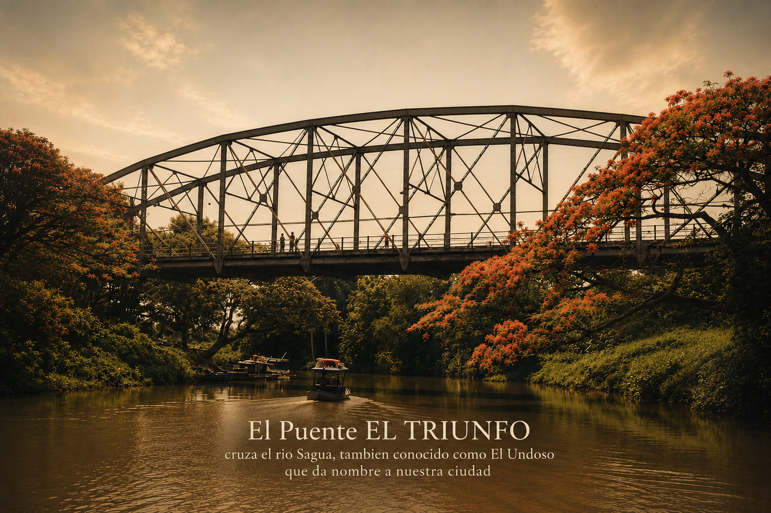 Puente El Triunfo en Sagua la Grande, lugar que inspira el nombre de la marca